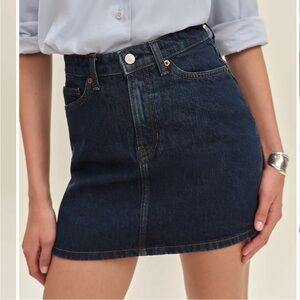 Reformation Lydia High Rise Denim Mini Skirt